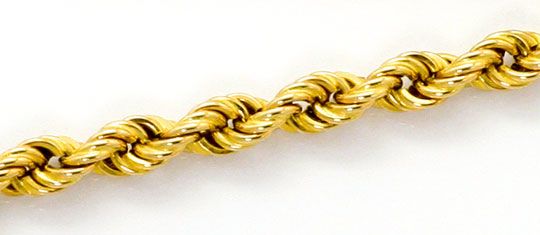 Foto 2 - Kordel Goldkette, Gelbgold Halskette 14 Karat Karabiner, K2576