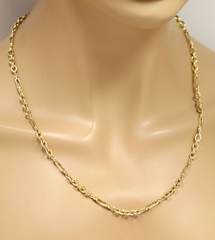 Foto 4 - Exklusive Goldkette im Anker Figaro-Muster massiv 750er, K3100
