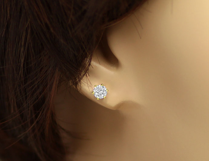 Foto 3 - Diamantenohrringe mit 0,52ct Lupenreinen Brillanten 18K, R7848