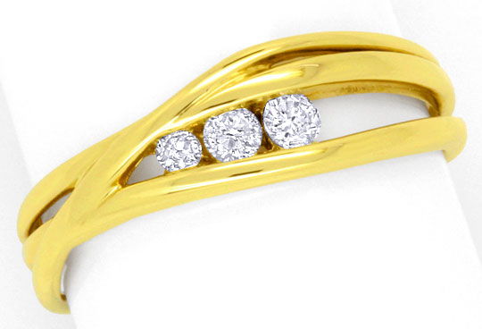 Foto 2 - Top Moderner Brillant-Diamantenring Gelbgold 0,14 Carat, S4067